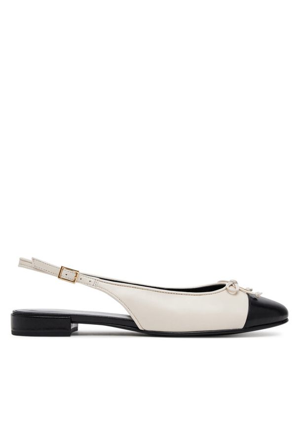 Tory Burch Baleriny 166592 Beżowy. Kolor: beżowy. Materiał: skóra