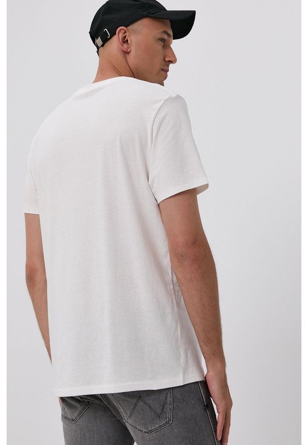 Wrangler - T-shirt. Okazja: na co dzień. Kolor: biały. Wzór: nadruk. Styl: casual