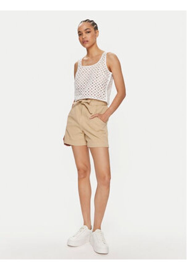 United Colors of Benetton - United Colors Of Benetton Top 58BHDH00L Biały Slim Fit. Kolor: biały. Materiał: bawełna
