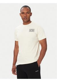 Kappa T-Shirt 322P14W Beżowy jasny Regular Fit. Kolor: beżowy. Materiał: bawełna #1