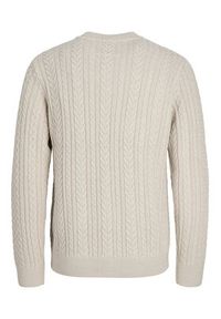 Jack & Jones - Jack&Jones Sweter Blusean 12283486 Beżowy Regular Fit. Kolor: beżowy. Materiał: bawełna #3