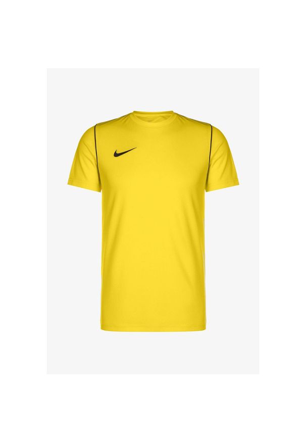 Koszulka treningowa męska Nike Park 20. Kolor: żółty, wielokolorowy, czarny. Długość rękawa: krótki rękaw. Długość: krótkie. Sport: piłka nożna