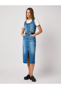 Wrangler - WRANGLER DAMSKA JEANSOWA SUKIENKA WRANGLER THE DRESS WRANGLER WRUGGED 112362611. Materiał: jeans