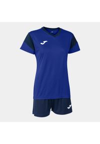 Zestaw piłkarski damski Joma Phoenix. Kolor: niebieski. Materiał: dresówka. Sport: piłka nożna