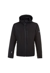 Kurtka wodoodporna Whistler Rodney. Kolor: czarny, szary, wielokolorowy. Materiał: softshell, materiał. Sport: turystyka piesza