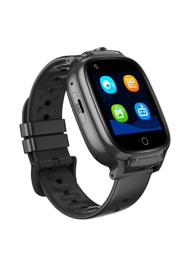GARETT - Garett Kids Twin 4G czarny. Rodzaj zegarka: smartwatch. Kolor: czarny. Styl: klasyczny, młodzieżowy