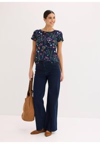 bonprix - Bluzka koszulowa. Kolor: niebieski. Długość rękawa: krótki rękaw. Długość: krótkie #3