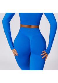 Intica - Legginsy sportowe push-up z wysokim stanem do treningu Chrysi. Stan: podwyższony. Kolor: szary. Materiał: materiał. Sport: fitness #3