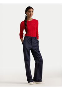 Polo Ralph Lauren Sweter 211891640026 Czerwony Slim Fit. Typ kołnierza: polo. Kolor: czerwony. Materiał: bawełna