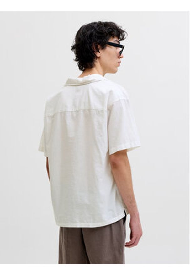 Jack & Jones Koszula Breeze 12288594 Biały Relaxed Fit. Kolor: biały. Materiał: bawełna