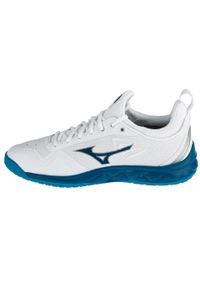 Buty siatkarskie męskie Mizuno Wave Luminous 2. Zapięcie: sznurówki. Kolor: biały, wielokolorowy, szary. Materiał: materiał, syntetyk. Szerokość cholewki: normalna. Model: Mizuno Wave