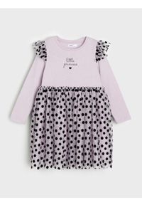 Sinsay - Sukienka z tiulowym dołem - fioletowy. Kolor: fioletowy. Materiał: tiul #1