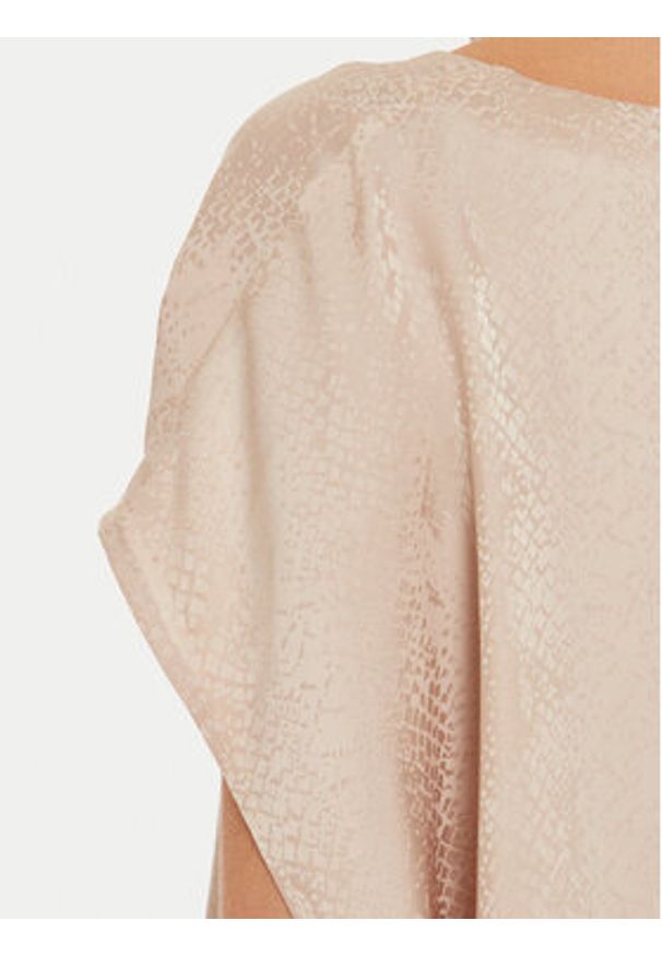 Sisley Bluzka 57U5LQ07Q Beżowy Regular Fit. Kolor: beżowy. Materiał: wiskoza