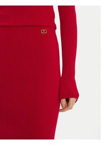 TwinSet - TWINSET Spódnica ołówkowa 242TT3026 Czerwony Slim Fit. Kolor: czerwony. Materiał: syntetyk, wiskoza