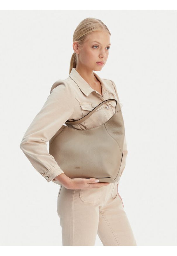 Furla Torebka Lara M WB01900 HSF000 BG 4488S 1007 Beżowy. Kolor: beżowy. Materiał: skórzane