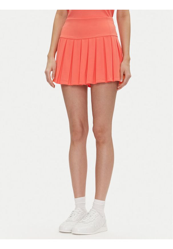 DKNY Sport Spódnica plisowana DP5K1012 Koralowy Regular Fit. Kolor: pomarańczowy. Materiał: syntetyk. Styl: sportowy