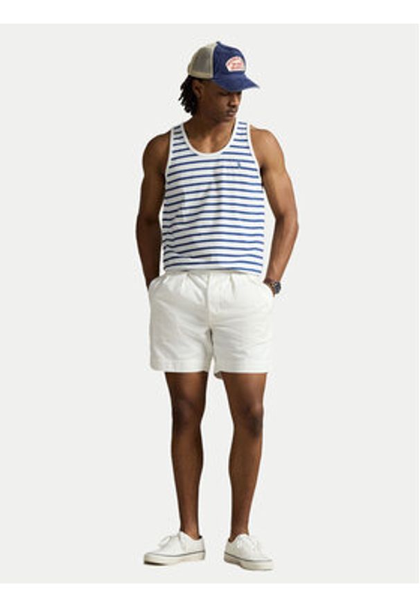 Polo Ralph Lauren Tank top 710970699001 Granatowy Classic Fit. Typ kołnierza: polo. Kolor: niebieski. Materiał: bawełna