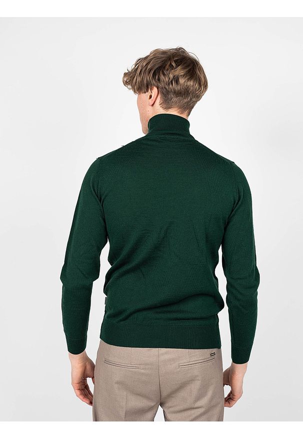 Takeshy Kurosawa Sweter | 83475 | Maglia D/Vita Calato Lana | Mężczyzna | Zielony. Okazja: na co dzień. Typ kołnierza: golf. Kolor: zielony. Materiał: akryl, wełna. Styl: casual