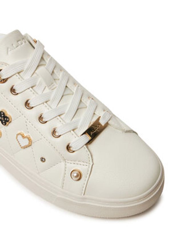 Aldo Sneakersy Visuetti 13812477 Biały. Kolor: biały. Materiał: skóra