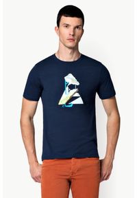 Lancerto - Koszulka Granatowa Jerry. Kolor: niebieski. Materiał: jersey, dzianina, bawełna, materiał. Wzór: nadruk. Styl: klasyczny #1