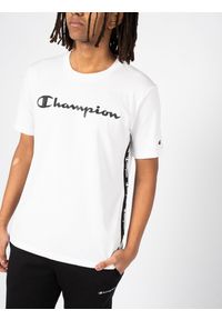 Champion T-Shirt | 217835 | Mężczyzna | Biały. Okazja: na co dzień. Kolor: biały. Materiał: bawełna. Wzór: nadruk. Styl: sportowy, casual