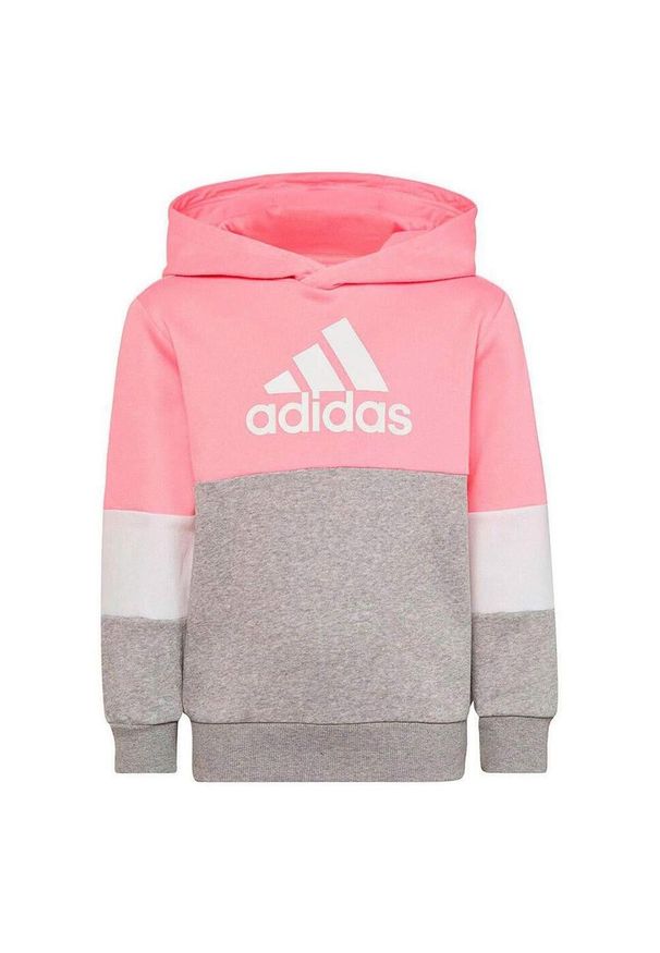 Adidas - Dres Colourblock Fleece Rozmiar 15-16 A Różowy - HU0429. Kolor: różowy. Materiał: dresówka. Styl: młodzieżowy