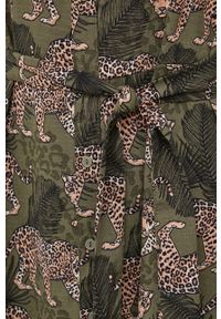 Jacqueline de Yong - Sukienka. Kolor: zielony. Materiał: tkanina. Długość rękawa: długi rękaw. Typ sukienki: rozkloszowane #3