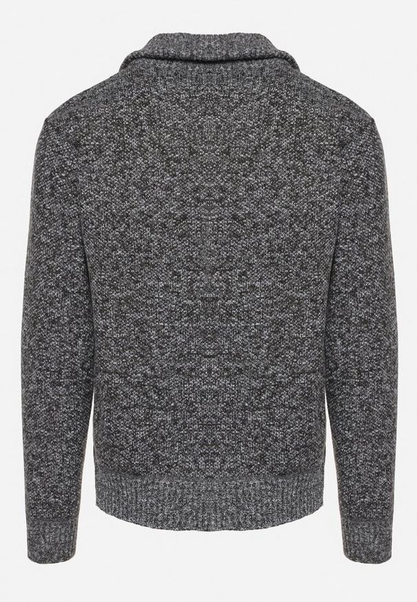 Born2be - Szara Bluza Kurtka z Polarem i Wsuwanymi Kieszeniami Ozdobiona Pikowaniem Lerialis. Okazja: na co dzień. Kolor: szary. Materiał: polar. Wzór: aplikacja. Styl: casual, elegancki, klasyczny