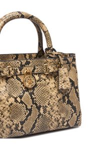TOMMY HILFIGER - Tommy Hilfiger Torebka American Icon Mini Tote Snake AW0AW18818 Brązowy. Kolor: brązowy. Materiał: skórzane #4