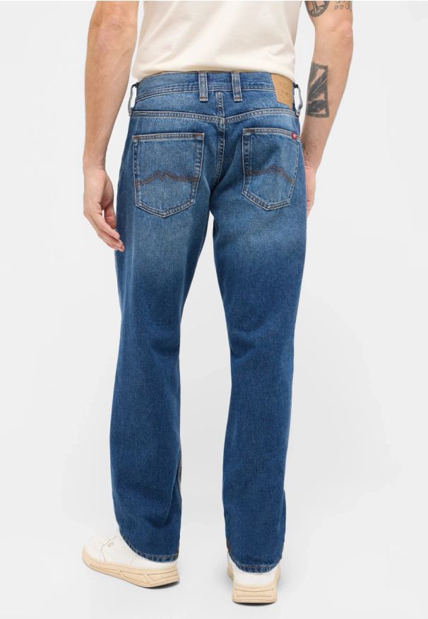 Mustang - Męskie Spodnie Jeansowe MUSTANG Denver Straight Denim Blue 1016340 5000 682