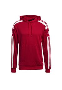 Adidas - Bluza piłkarska męska adidas Squadra 21 Hoodie. Typ kołnierza: kaptur. Kolor: czerwony, biały, wielokolorowy. Materiał: poliester. Sport: piłka nożna
