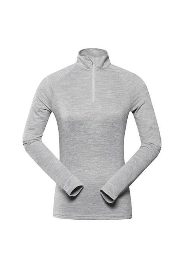 ALPINE PRO - Koszulka sportowa damska Alpine Pro LTSB171773. Kolor: szary. Długość rękawa: długi rękaw. Długość: długie. Styl: sportowy
