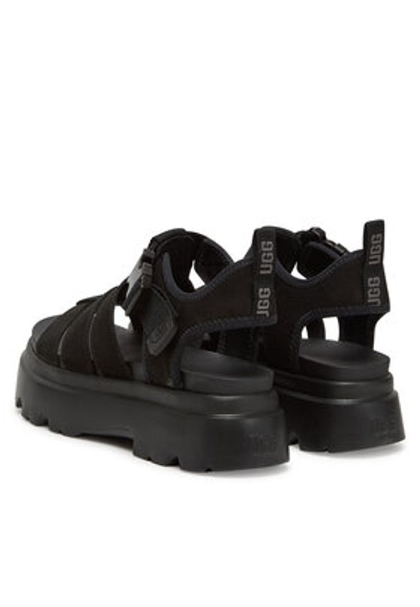 Ugg Sandały W Cora 1152698 Czarny. Kolor: czarny. Materiał: nubuk, skóra