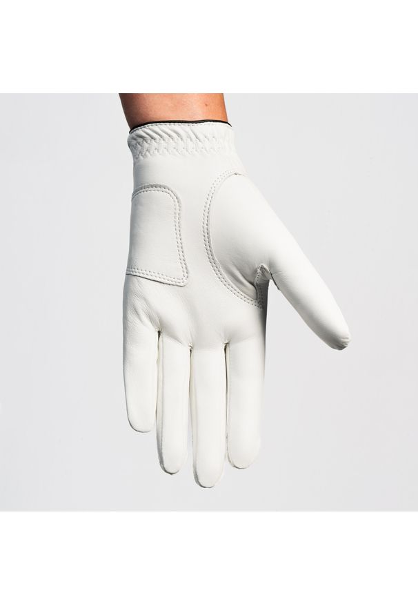 INESIS - Rękawica do golfa damska Inesis Soft 500 dla praworęcznych. Kolor: biały. Materiał: materiał, skóra, syntetyk. Sport: golf