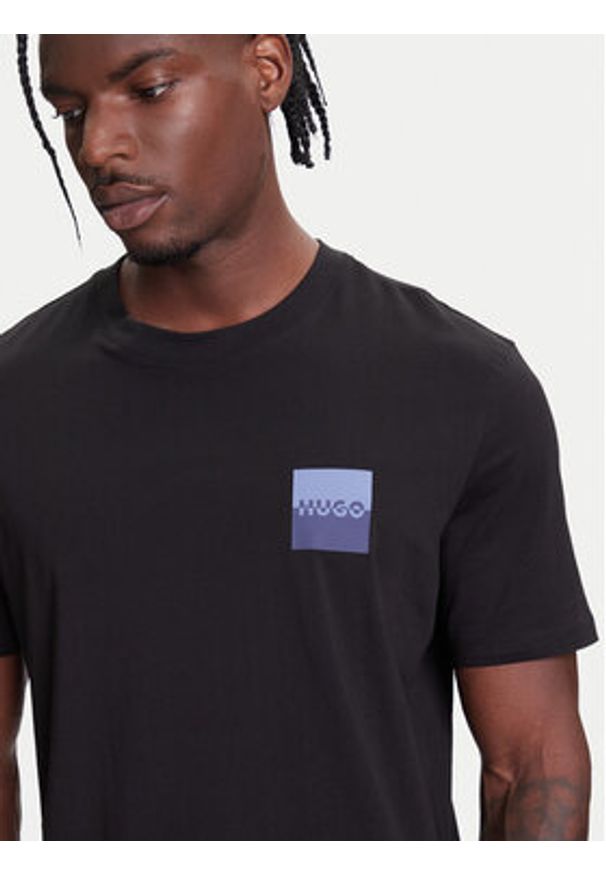 Hugo - HUGO T-Shirt Dapusi 50544458 Czarny Regular Fit. Kolor: czarny. Materiał: bawełna