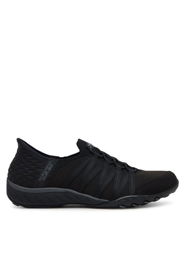 skechers - Skechers Sneakersy Breathe Easy - Roll With Me 100593/BBK Czarny. Kolor: czarny. Materiał: materiał