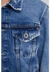 Pepe Jeans kurtka jeansowa Rose damska kolor granatowy przejściowa. Okazja: na co dzień. Kolor: niebieski. Materiał: tkanina, bawełna. Styl: casual #4