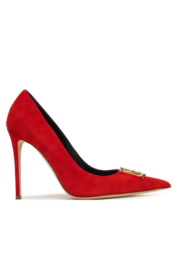 Elisabetta Franchi Szpilki SA59L61E2 Czerwony. Kolor: czerwony. Materiał: zamsz, skóra. Obcas: na szpilce