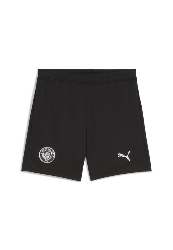 Puma - Młodzieżowe szorty Manchester City 25/26 PUMA Black. Kolor: czarny. Materiał: tkanina. Sport: piłka nożna
