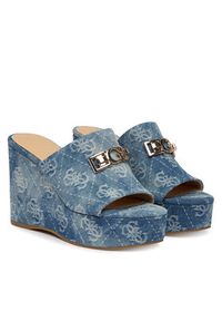 Guess Klapki FLJEV2 DEN04 Niebieski. Kolor: niebieski. Materiał: materiał #3