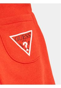 Guess Spodnie dresowe N93Q17 KAUG0 Czerwony Regular Fit. Kolor: czerwony. Materiał: bawełna #3