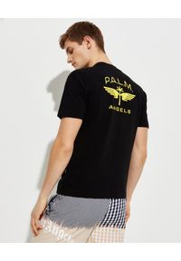 PALM ANGELS - Bawełniany t-shirt z logo. Kolor: czarny. Materiał: bawełna. Wzór: aplikacja, nadruk. Styl: klasyczny #3