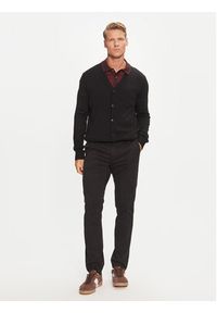 BOSS - Boss Kardigan Avac 50523574 Czarny Regular Fit. Kolor: czarny. Materiał: wełna, syntetyk
