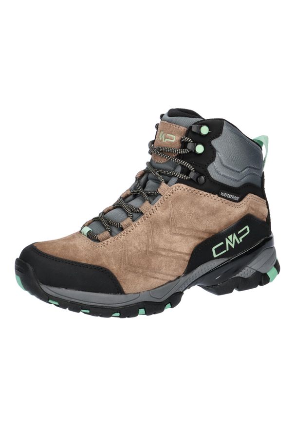 Buty za kostkę trekkingowe damskie CMP Melnick wodoodporne. Wysokość cholewki: za kostkę. Kolor: wielokolorowy, niebieski, różowy. Materiał: skóra. Szerokość cholewki: normalna. Styl: sportowy