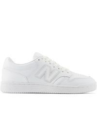 Buty unisex New Balance BB480L3W – białe. Okazja: na co dzień. Kolor: biały. Materiał: skóra, dresówka, materiał. Szerokość cholewki: normalna. Sport: turystyka piesza #1