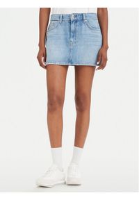 Hugo - HUGO Spódnica jeansowa Galanie_2_B 50566145 Niebieski Regular Fit. Kolor: niebieski. Materiał: jeans #1