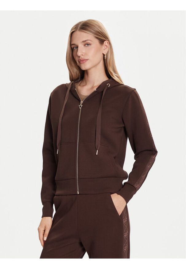 Guess Bluza W5YQ05 KBYE2 Brązowy Regular Fit. Kolor: brązowy. Materiał: syntetyk, wiskoza