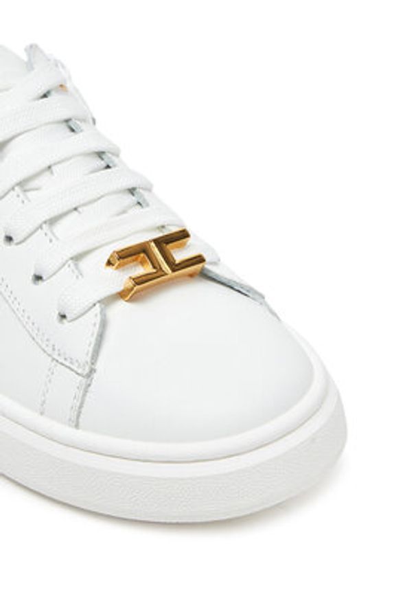 Elisabetta Franchi Sneakersy F4-A9E-0034 S Biały. Kolor: biały. Materiał: skóra