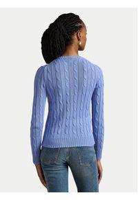 Polo Ralph Lauren Sweter 211891640003 Niebieski Regular Fit. Typ kołnierza: polo. Kolor: niebieski. Materiał: bawełna #5