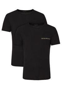Emporio Armani Underwear Komplet 2 t-shirtów EM000391 AF10779 MC005 Czarny Regular Fit. Kolor: czarny. Materiał: bawełna